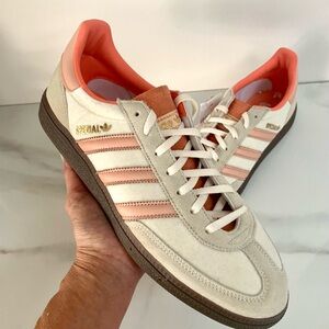 Adidas Originals Handball Spezial Cream White Powder Coral Women Sz 11 NWT